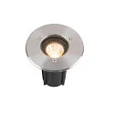 SLV floor recessed luminaire DASAR® S round, swivelling, passable, switchable IP67, stainless steel 