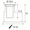 SLV floor recessed luminaire DASAR® S round, swivelling, passable, switchable IP67, stainless steel 
