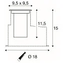 SLV Vloerinbouwarmatuur DASAR® S hoekig, draaibaar, begaanbaar, schakelbaar IP67, rvs 