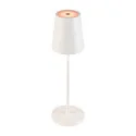 SLV Tafellamp op batterijen VINOLINA TWO 3-CCT 3-voudig, CCT Switch, met Touch-Dimmer, conisch, met Oplaadstation IP65, wit dimbaar