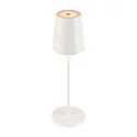 SLV Tafellamp op batterijen VINOLINA TWO 3-CCT 3-voudig, CCT Switch, met Touch-Dimmer, conisch, met Oplaadstation IP65, wit dimbaar