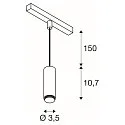 Pendelarmatuur LALU® MIX&MATCH IP20, zwart dimbaar
