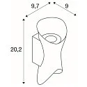 SLV Wandarmatuur voor buitenshuis MODELA UP/DOWN up down, slagvast IP65, zwart mat dimbaar