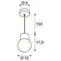Pendelarmatuur VARYT E14 IP20, chroom