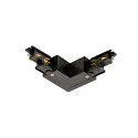 3-fase L-connector S-TRACK PHASE & DALI opbouwversie, DALI aanstuurbaar, met voedermogelijkheid, codeerbaar, zwart