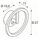 SLV outdoor wall luminaire Q-RING SENSOR with sensor, switchable IP54, white 