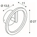 Wandarmatuur voor buitenshuis Q-RING PHASE zonder sensor, dimbaar IP65, zwart dimbaar