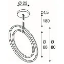 SLV Pendelarmatuur ONE VERTICAL PD IP20, zwart dimbaar
