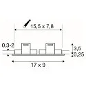SLV Ring NEW TRIA® 155 2-vlams, ingebouwde versie, wit