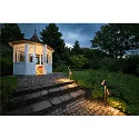 SLV outdoor floor lamp T-TUBE 70 POLE DOUBLE GU10 IP44, black dimmable