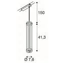 1-fase pendelarmatuur QUIMERA PHASE cilindrisch IP20