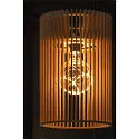 SLV Pendelarmatuur WUD - CYLINDRIC cilindrisch E27 IP20, hout, zwart dimbaar