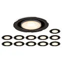 SLV downlight UNIVERSAL DOWNLIGHT IP20 PHASE 38° swivelling, CCT Switch, set of 12, wired through, without trim IP20