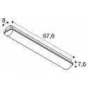 SLV Armatuur voor vochtige ruimten WATERPROOF V 600 DALI DALI aanstuurbaar, bekabeld IP66, grijs dimbaar