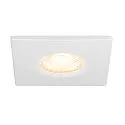 SLV Afdekking UNIVERSAL DOWNLIGHT IP65 hoekig, stijf, gesloten, luchtdicht, wit