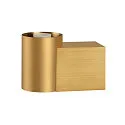 SLV Wandarmatuur VARYT rond, zonder lampenkap E14 IP44, messing dimbaar