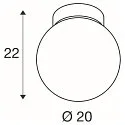 SLV Plafondarmatuur SUN 20 rond E27 IP20, goud dimbaar