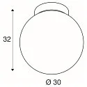 SLV Plafondarmatuur SUN 30 rond E27 IP20, goud dimbaar