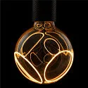 LED lamp GLOBE 125 2X SLANTING SOFT CURVE - SMOKEY - PHASE G125 mat E27 8W 400lm 1900K 330° CRI 90-100 dimbaar