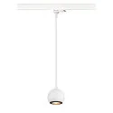 SLV 3-phase pendant luminaire LIGHT EYE® 90 down, ball shaped GU10 IP20, white matt dimmable