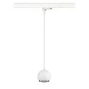 SLV 3-phase pendant luminaire LIGHT EYE® 90 down, ball shaped GU10 IP20, white matt dimmable