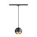 SLV 1-phase pendant luminaire LIGHT EYE® 150 GU10 IP20, black dimmable