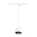 SLV 3-phase pendant luminaire LIGHT EYE® 150 down, ball shaped GU10 IP20, white matt dimmable