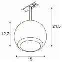 SLV 1-phase spot LIGHT EYE® 150 swivelling, rotatable GU10 IP20, white dimmable