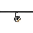 SLV 3-phase spot LIGHT EYE® 150 swivelling, rotatable, ball shaped GU10 IP20, black matt dimmable