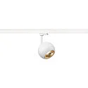 3-phase spot LIGHT EYE® 150 swivelling, rotatable, ball shaped GU10 IP20, white matt dimmable