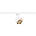 SLV 3-phase spot LIGHT EYE® 150 swivelling, rotatable, ball shaped GU10 IP20, white matt dimmable