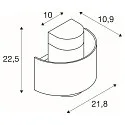 Wandarmatuur voor buitenshuis PHOTONI CYL cilindrisch, halfrond E27 IP65