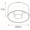 Plafondarmatuur voor buiten PHOTONI CYL cilindrisch, met afstandhouder E27 IP65