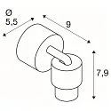 SLV Wand- en plafondarmatuur PURI 2.0 BASIC STANDARD standaard, rond GU10 IP20, zwart dimbaar
