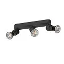SLV wall and ceiling luminaire PURI 2.0 BASIC LONG round, long GU10 IP20, black dimmable