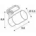 3-fase spot PURI 2.0 - TUBE cilindrisch, instelbaar GU10 IP20, dimbaar