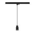 SLV 3-fase pendelarmatuur PURI 2.0 - TUBE cilindrisch GU10 IP20, zwart dimbaar
