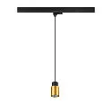 SLV 3-fase pendelarmatuur PURI 2.0 - TUBE cilindrisch GU10 IP20, zwart dimbaar