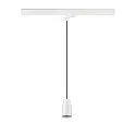 SLV 3-fase pendelarmatuur PURI 2.0 - TUBE cilindrisch GU10 IP20, wit dimbaar