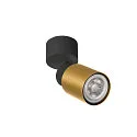 SLV Wand- en plafondarmatuur PURI 2.0 - TUBE GU10 IP20, goud, zwart dimbaar