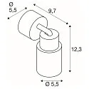SLV Wand- en plafondarmatuur PURI 2.0 - TUBE GU10 IP20, wit dimbaar