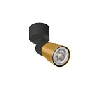 SLV Wand- en plafondarmatuur PURI 2.0 - DOME GU10 IP20, goud, zwart dimbaar