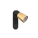 SLV wall and ceiling luminaire PURI 2.0 - DOME square, with switch GU10 IP20, gold, black dimmable