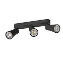 SLV wall and ceiling luminaire PURI 2.0 - CONE 3 flames, long GU10 IP20, black dimmable