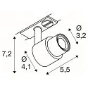 SLV 1-phase spot PURI 2.0 BASIC swivelling, rotatable GU10 IP20, black dimmable