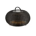 SLV Zonne Vloerlamp ADEGAN FLAT IP65, zwart dimbaar