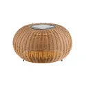 solar floor lamp ADEGAN FLAT IP65, brown dimmable