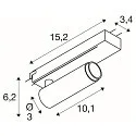 SLV 1-fase spot GRIP! S PHASE DTW draaibaar, voor BAP, Dim-To-Warm IP20, brons dimbaar