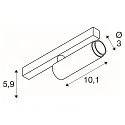 track spot GRIP! S 48V DALI DTW swivelling, for VDU workstation, DALI controllable, Dim-To-Warm IP20, bronze, mat dimmable