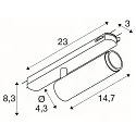 3-phase spot GRIP! M DALI DTW swivelling, DALI controllable, Dim-To-Warm, UGR < 19 IP20, black dimmable